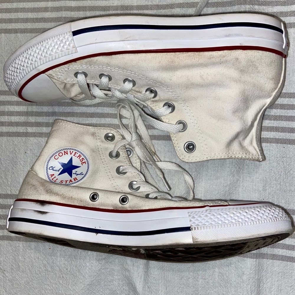 High tops white all star converse